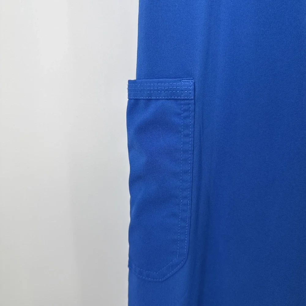 Med Couture Scrub Women's‎ Small Tall Straight Leg Pull-on Pants Royal Blue